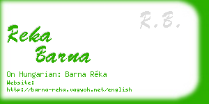 reka barna business card
